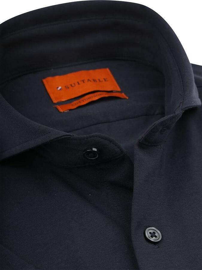 Suitable Overhemd Korte Mouw Shortsleeve Sorona Overhemd Erik Navy - Foto 2