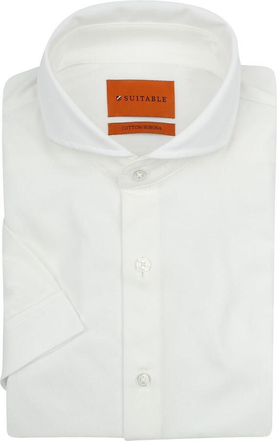 Suitable Overhemd Korte Mouw Shortsleeve Sorona Overhemd Erik Wit - Foto 4