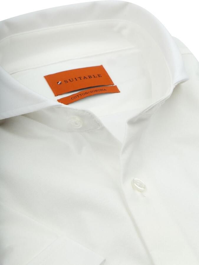 Suitable Overhemd Korte Mouw Shortsleeve Sorona Overhemd Erik Wit - Foto 2