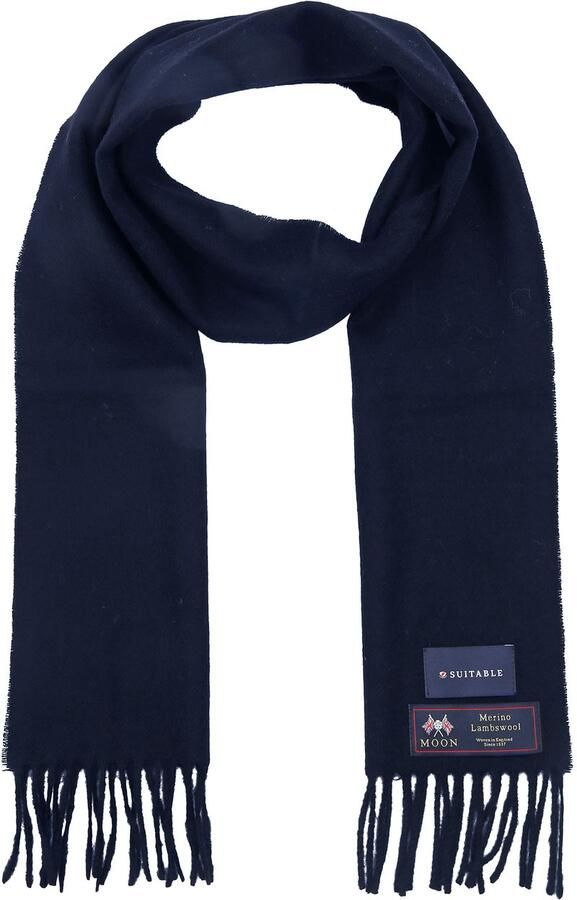 Suitable Sjaal Merino Wol Navy
