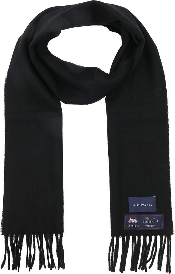 Suitable Sjaal Ruit Merino Wol Antraciet