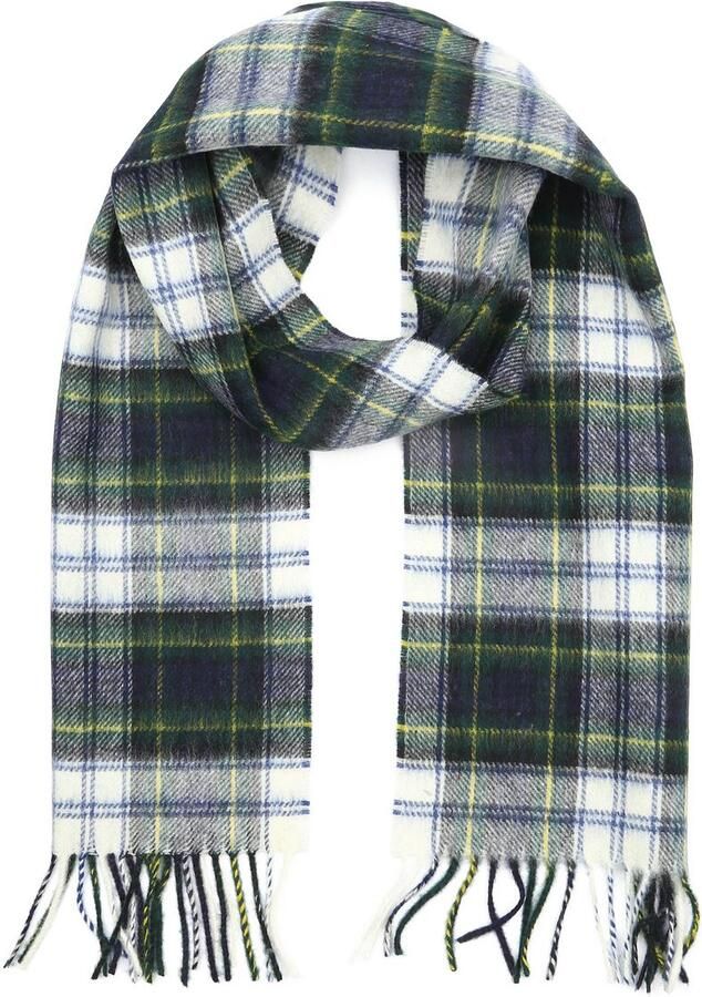 Suitable Sjaal Ruit Merino Wol Navy Multicolour