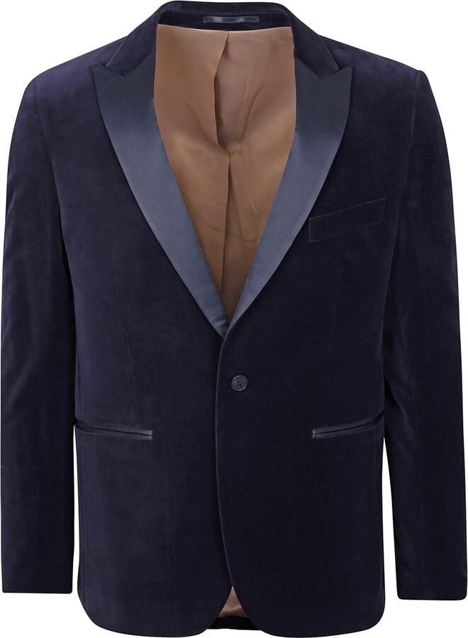 Suitable Smoking Blazer Velvet Navy - Foto 1