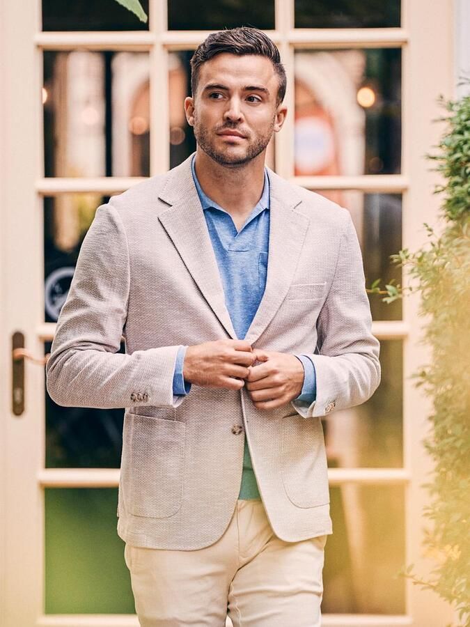 Suitable Blazer Soft Knitted Colbert Beige - Foto 5