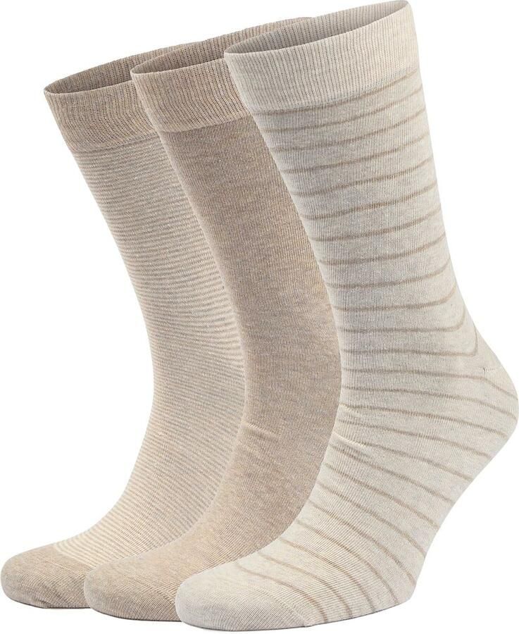 Suitable Socks Sokken 3-Pack Print Ecru