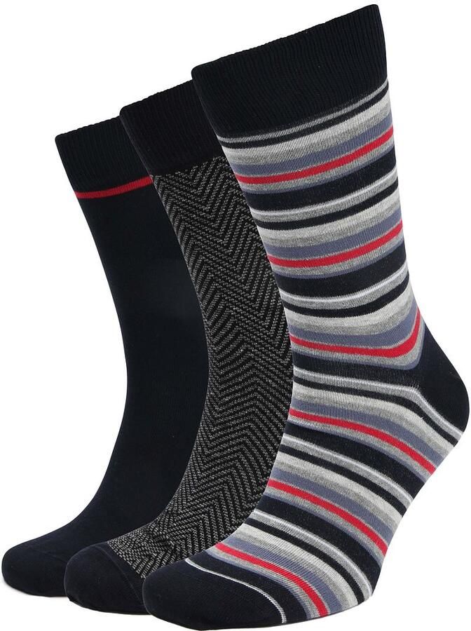 Suitable Socks Sokken 3-Pack Print Navy Multicolour