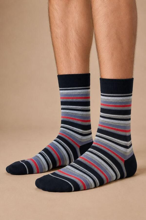 Suitable Socks Sokken 3-Pack Print Navy Multicolour - Foto 3