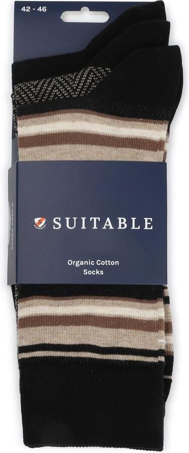 Suitable Socks Sokken 3-Pack Print Zwart Multicolour - Foto 5