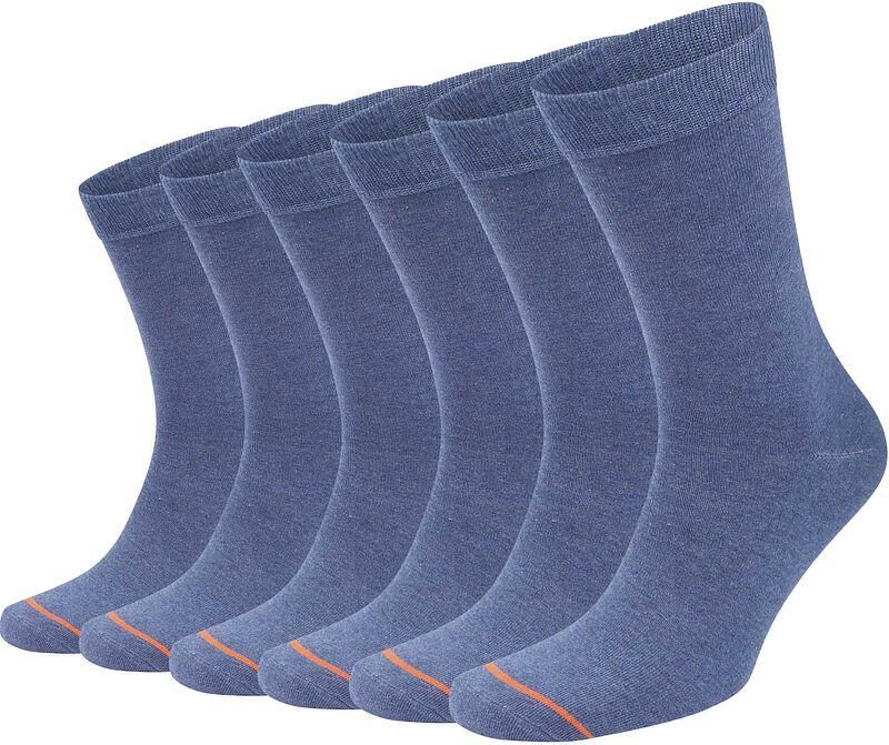 Suitable Socks Sokken 6 Paar Bio Indigo Blauw - Foto 3