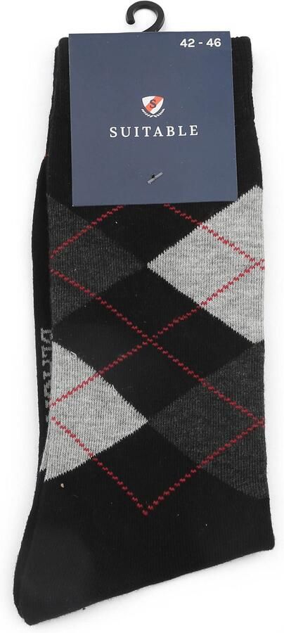 Suitable Sokken Argyle Zwart - Foto 3