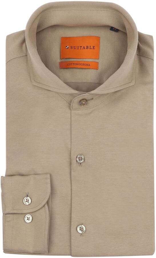 Suitable Overhemd Lange Mouw Sorona Overhemd Beige