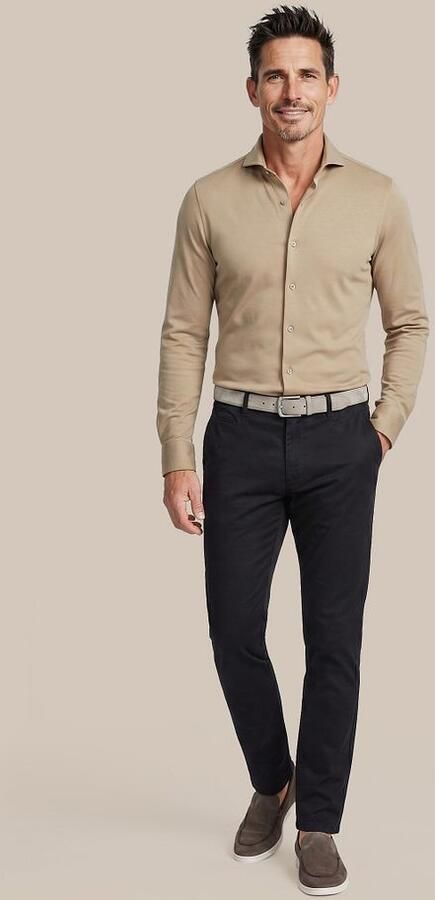 Suitable Overhemd Lange Mouw Sorona Overhemd Beige - Foto 5