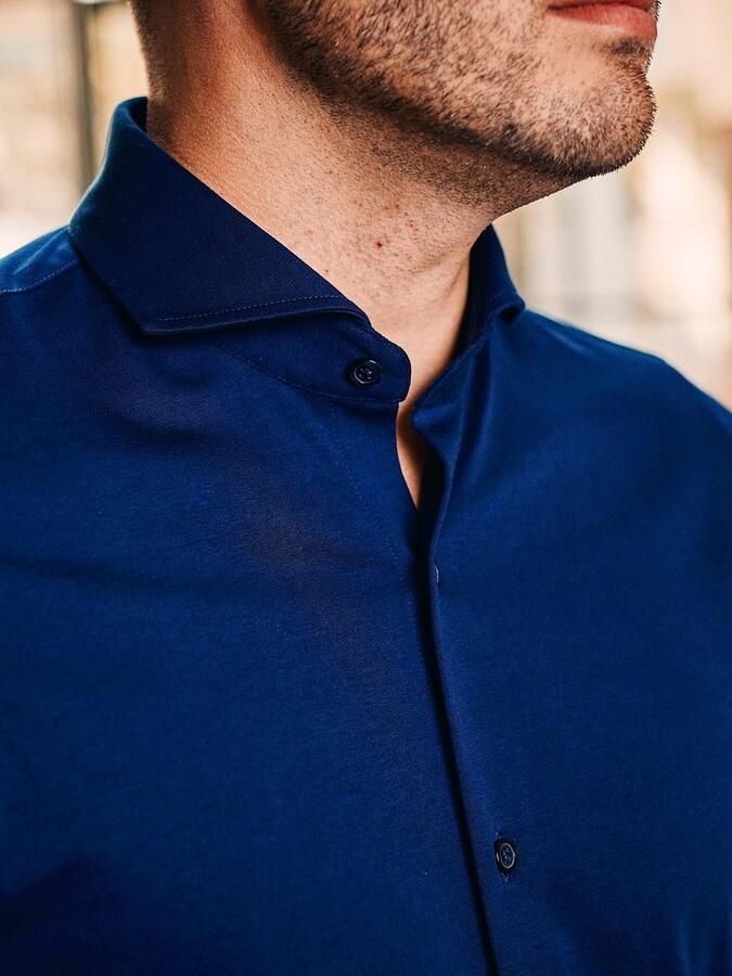 Suitable Overhemd Lange Mouw Sorona Overhemd Dark Navy - Foto 3