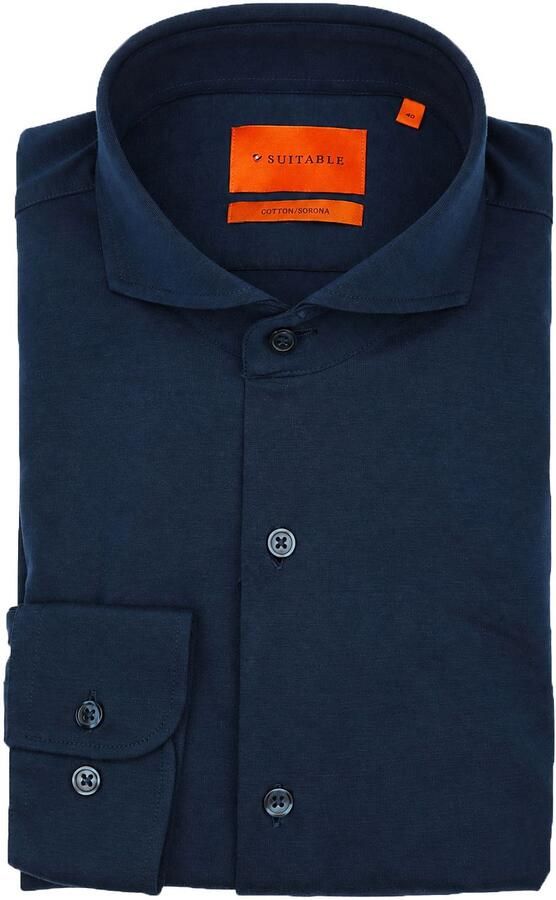 Suitable Overhemd Lange Mouw Sorona Overhemd Dark Navy