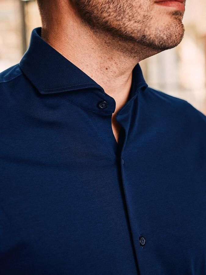 Suitable Overhemd Lange Mouw Sorona Overhemd Dark Navy - Foto 4