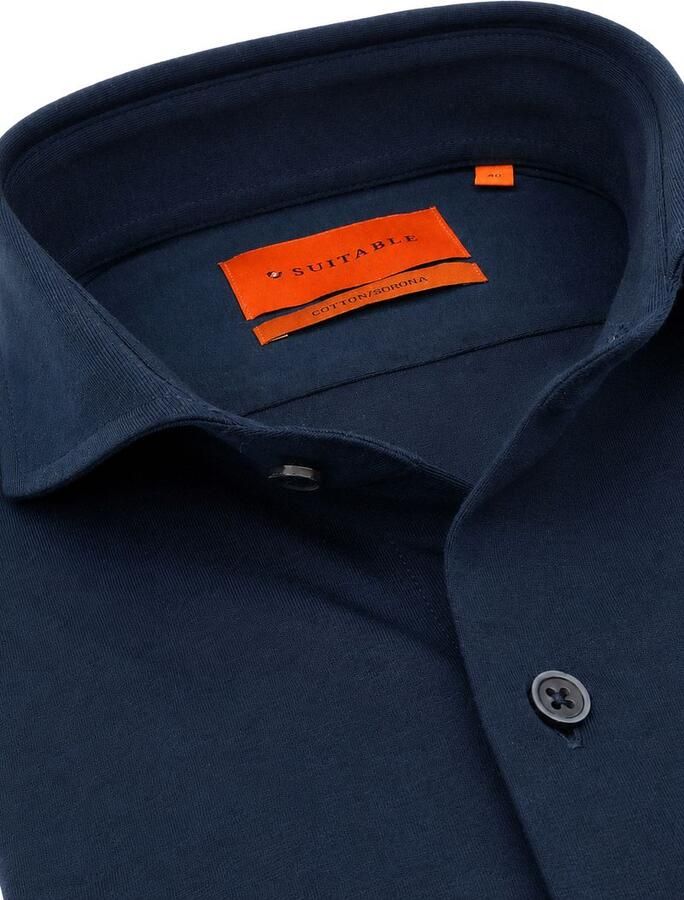 Suitable Overhemd Lange Mouw Sorona Overhemd Dark Navy - Foto 2