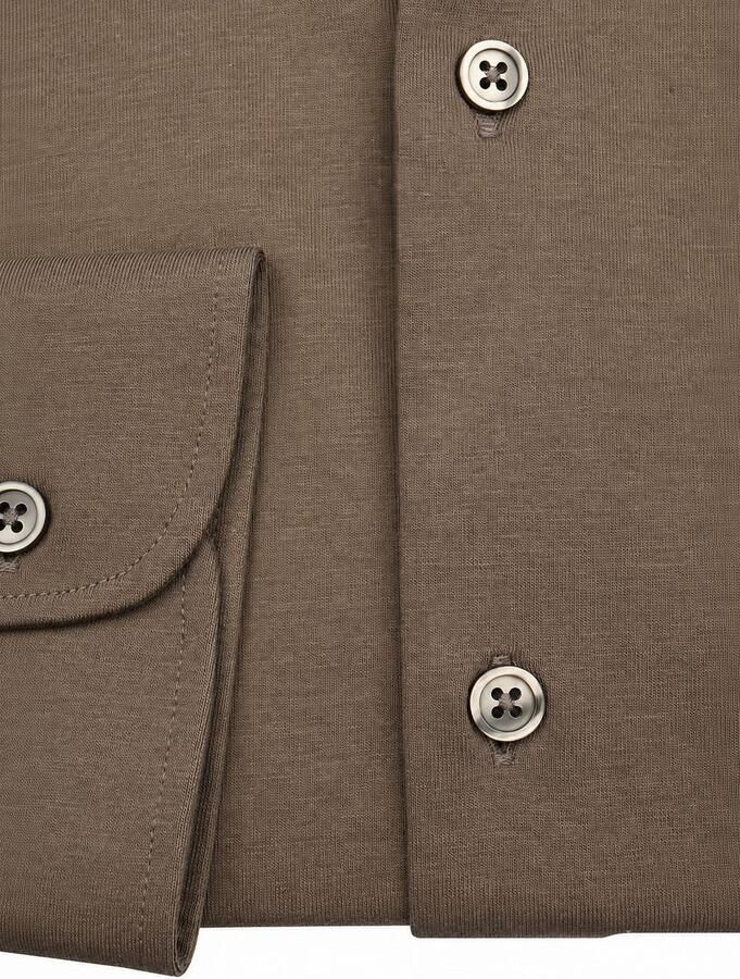 Suitable Overhemd Lange Mouw Sorona Overhemd Dark Taupe - Foto 3