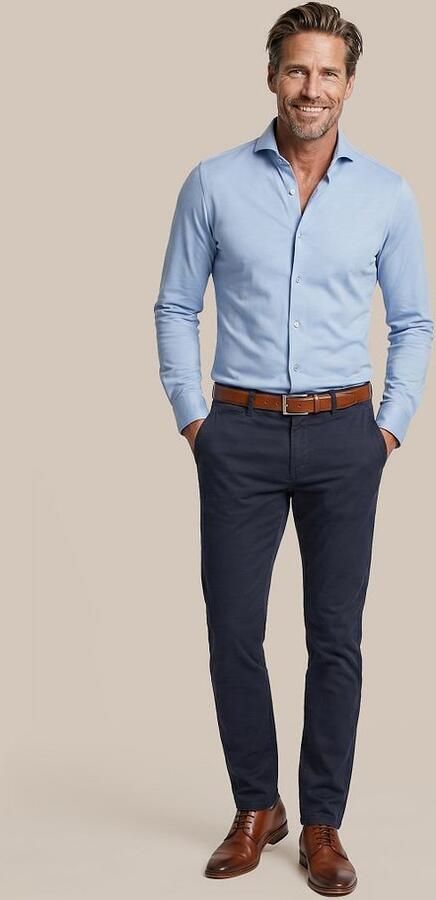 Suitable Overhemd Lange Mouw Sorona Overhemd Mid Blauw - Foto 5