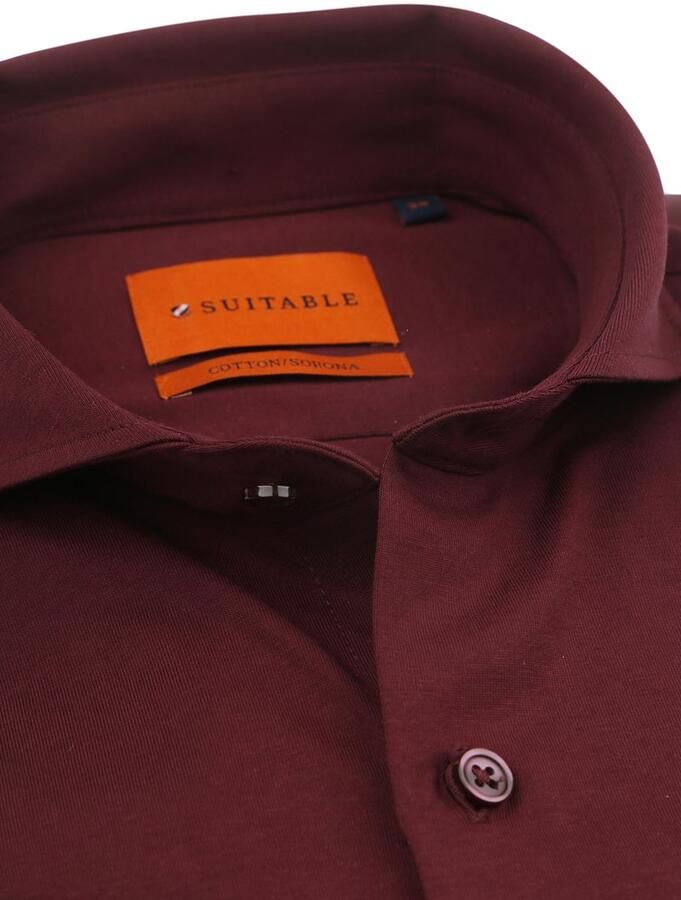 Suitable Overhemd Lange Mouw Sorona Overhemd Wine Rood - Foto 2