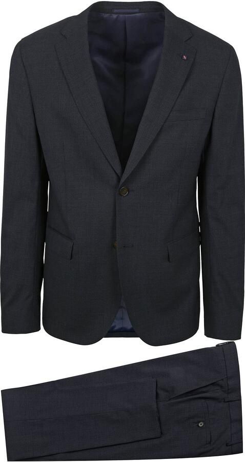 Suitable Strato Pied De Poule Kostuum Wol Navy - Foto 1