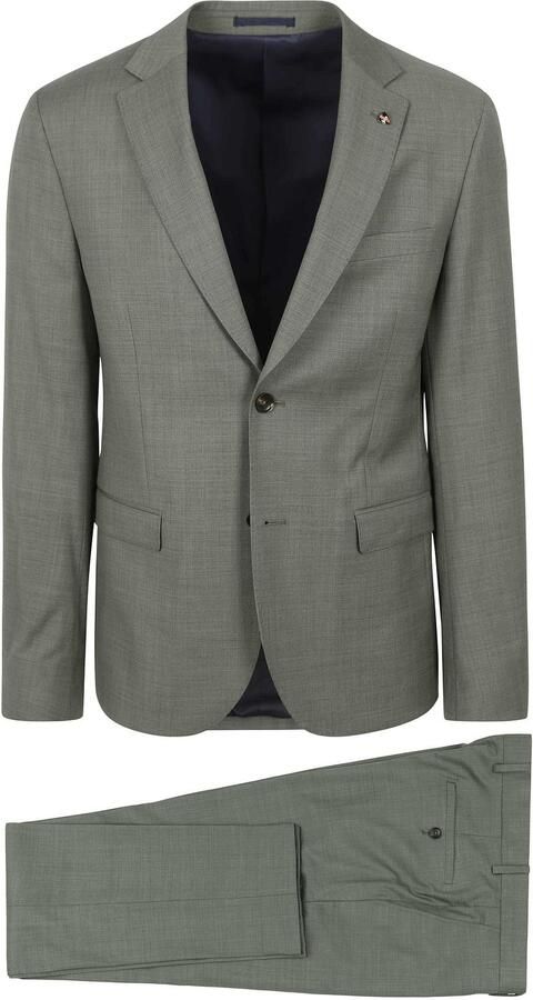 Suitable Strato Toulon Kostuum Wol Groen - Foto 1