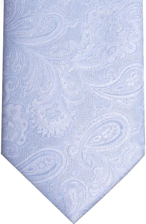 Suitable Stropdas Zijde Big Paisley Lichtblauw - Foto 2
