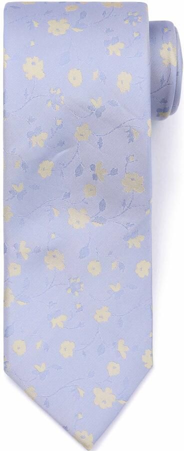Suitable Stropdas Zijde Bloem Beige