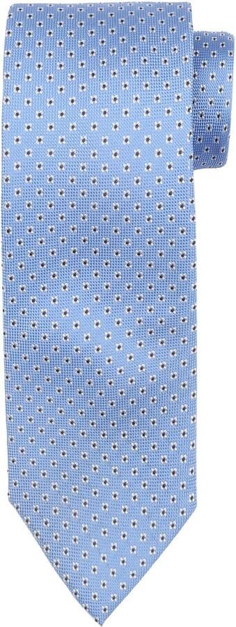 Suitable Stropdas Zijde Bloem Blauw