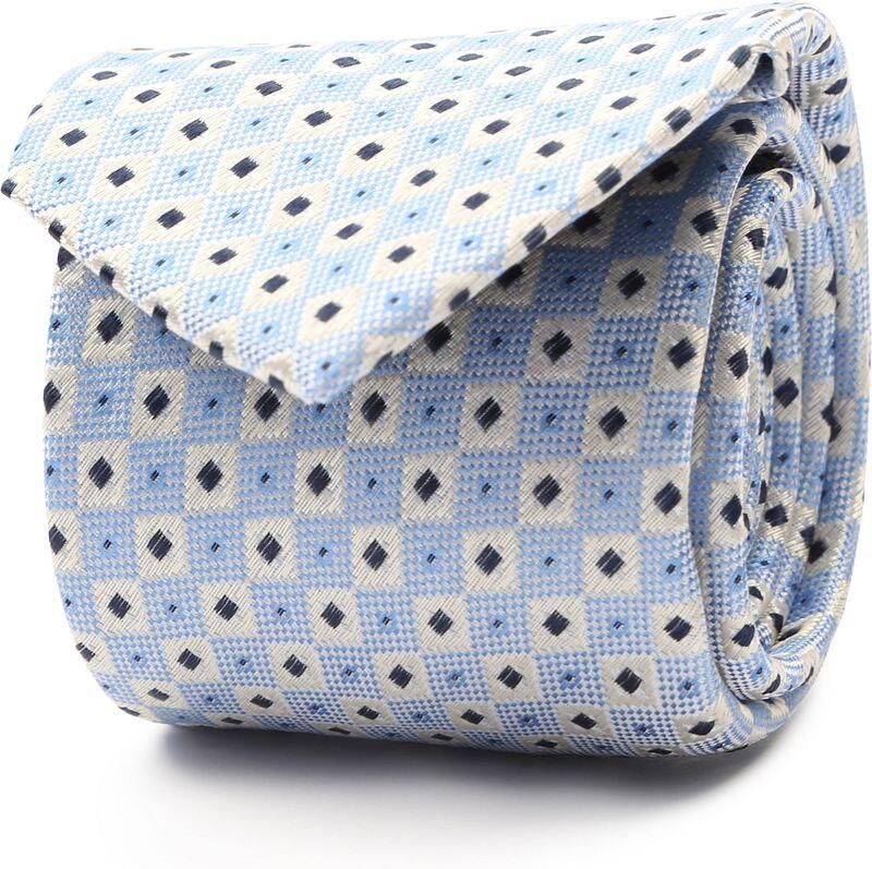 Suitable Stropdas Zijde Blokjes Blauw