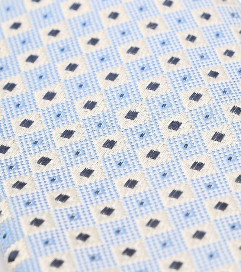 Suitable Stropdas Zijde Blokjes Blauw - Foto 2