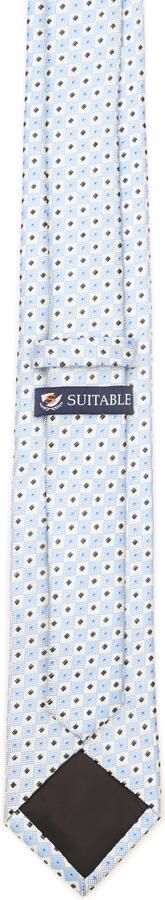 Suitable Stropdas Zijde Blokjes Blauw - Foto 3