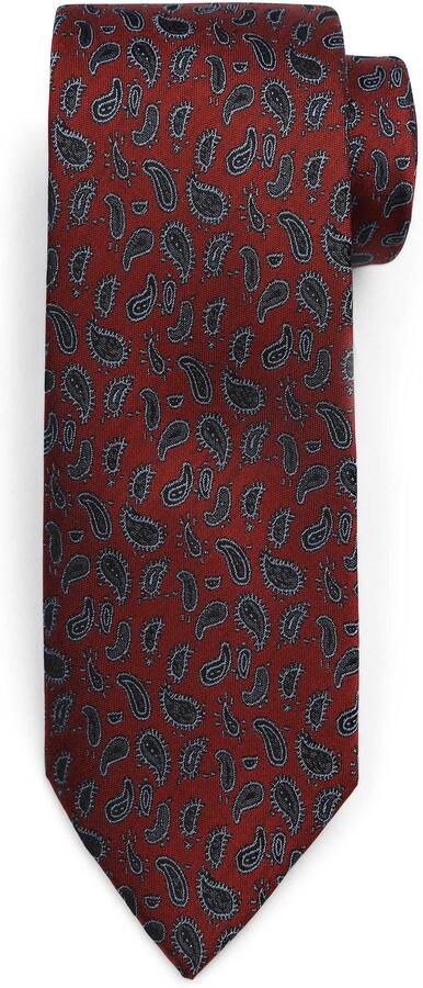 Suitable Stropdas Zijde Paisley Bordeaux