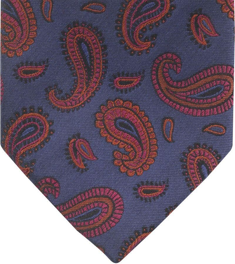 Suitable Stropdas Zijde Paisley Navy - Foto 2