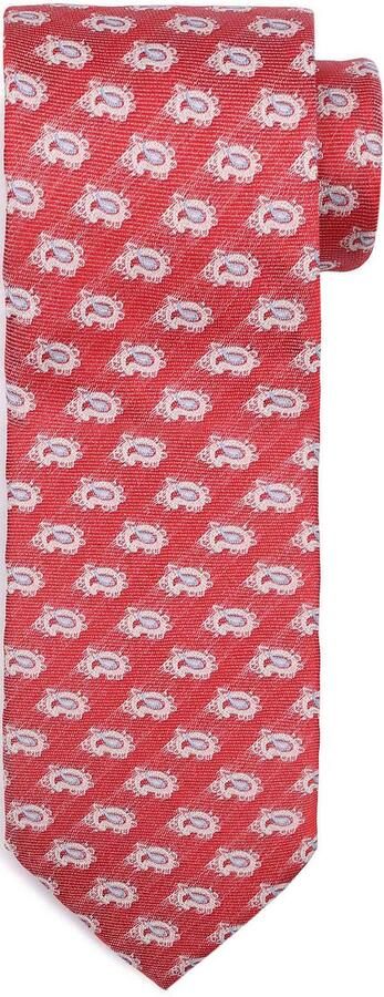 Suitable Stropdas Zijde Paisley Rood