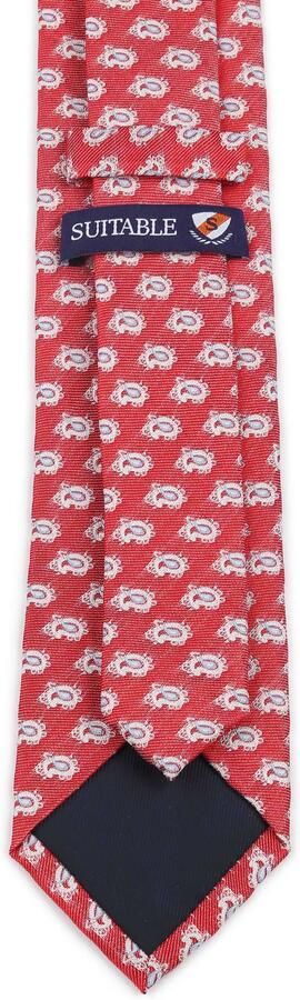Suitable Stropdas Zijde Paisley Rood - Foto 2