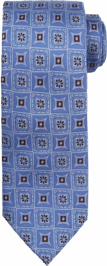 Suitable Stropdas Zijde Print Blauw