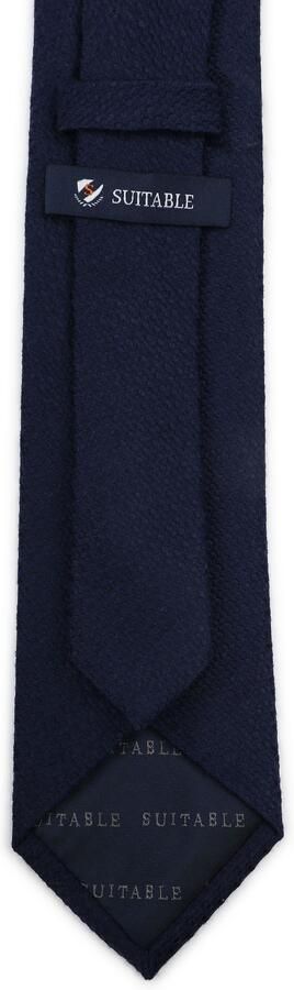 Suitable Stropdas Zijde Rough Oxford Navy - Foto 2