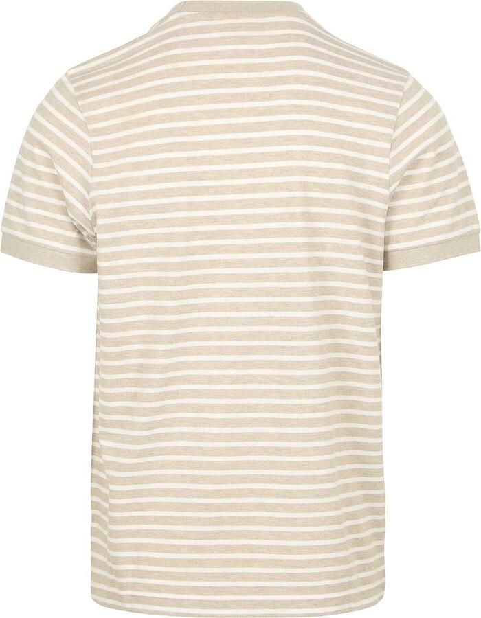 Suitable T-shirt Isaac Stripe Piqué Pebble - Foto 4