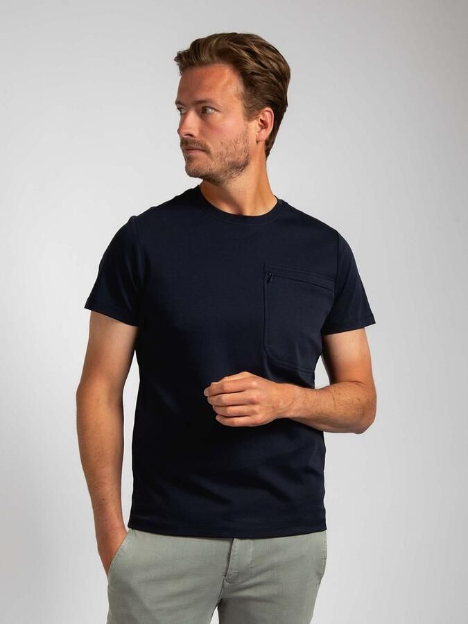 Suitable T-shirt Sonny Pocket Navy - Foto 3