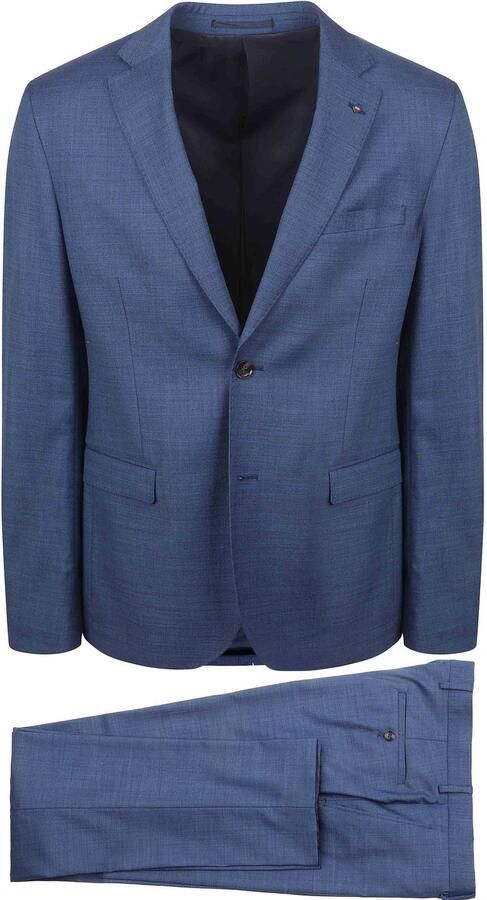Suitable Blazer Toulon Kostuum Wol Blauw