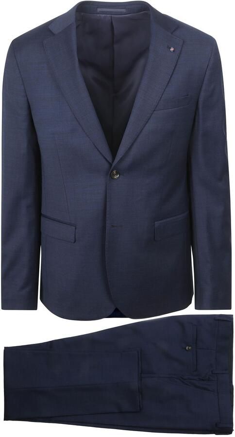 Suitable Toulon Kostuum Wol Navy