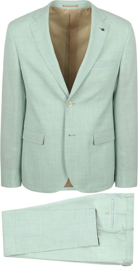 Suitable Toulon Kostuum Wol Surf Groen