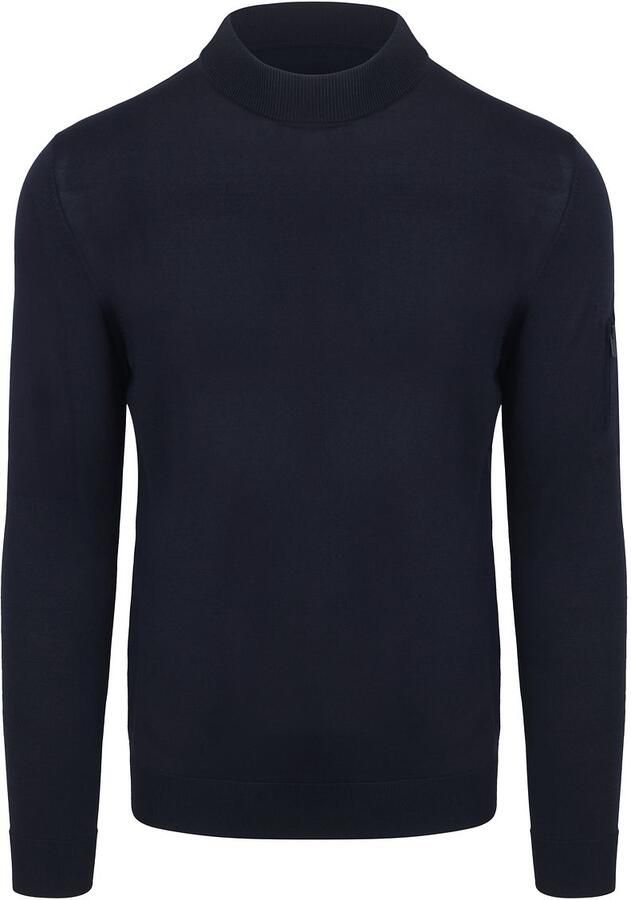 Suitable Trui Cooldry Knit Turtleneck Navy
