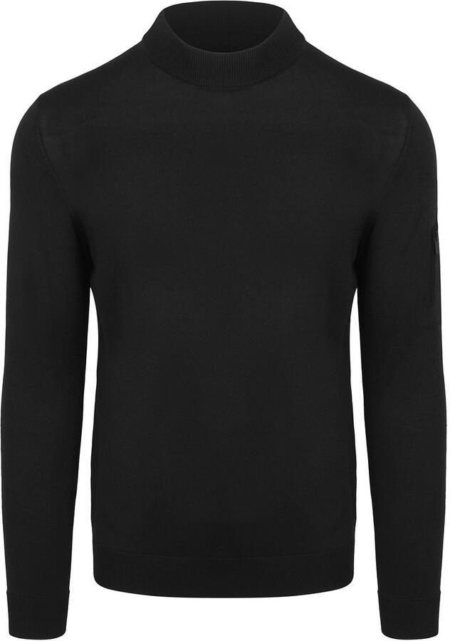 Suitable Trui Cooldry Knit Turtleneck Zwart