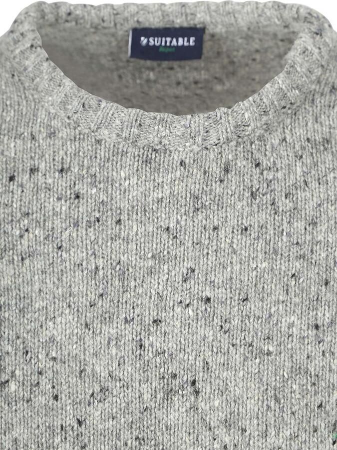 Suitable Trui Donnegal Tweed Eco Wool Grijs