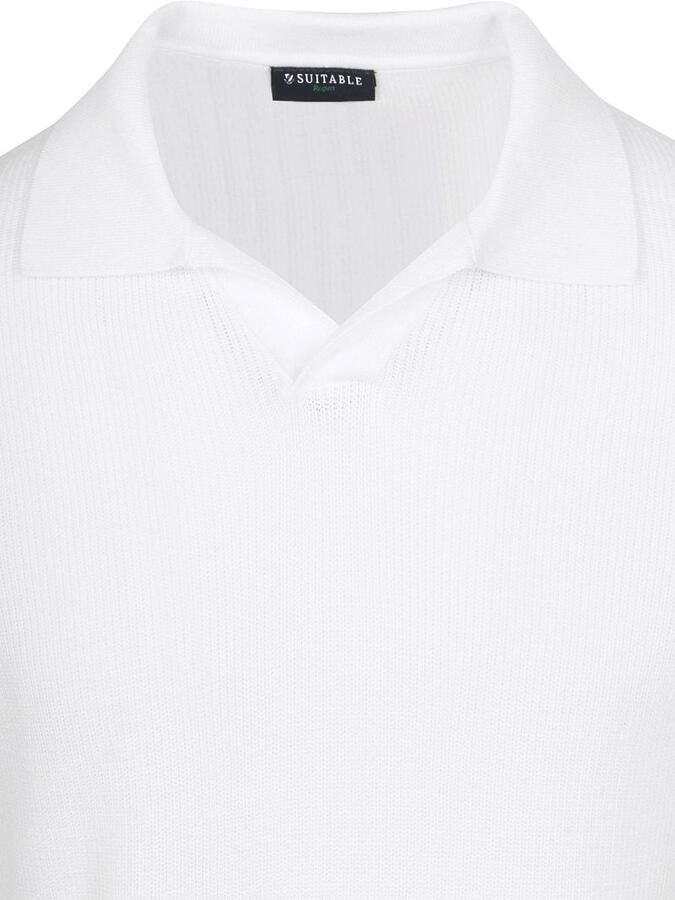 Suitable Polo Shirt Lange Mouw Trui Riva Knit Ecru - Foto 4