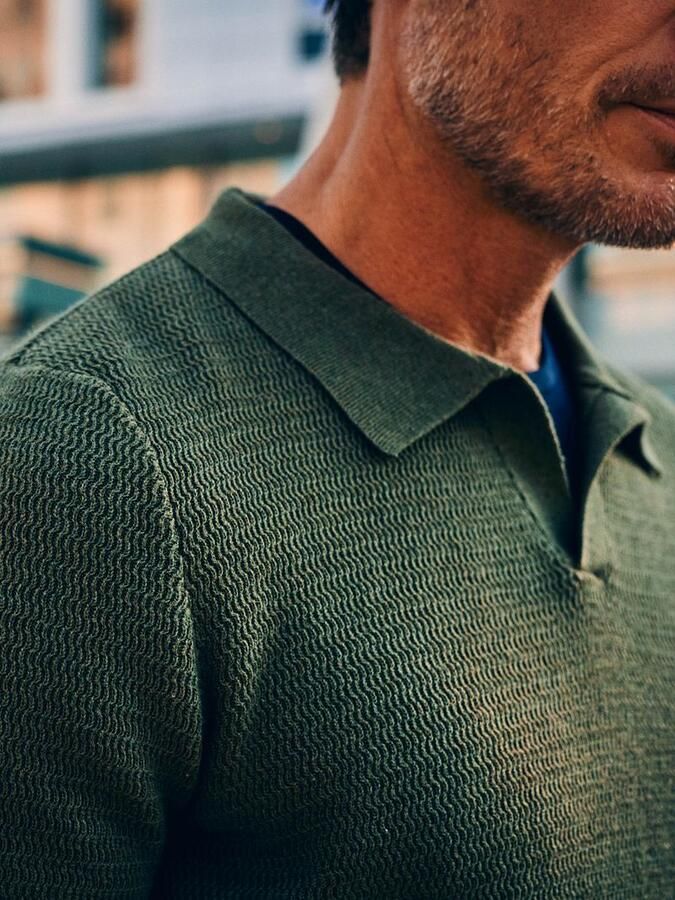 Suitable Trui Riva Structure Melange Groen - Foto 2