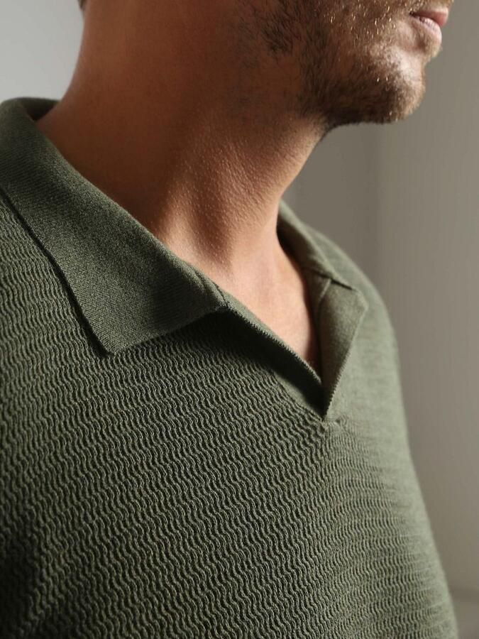 Suitable Trui Riva Structure Melange Groen - Foto 5