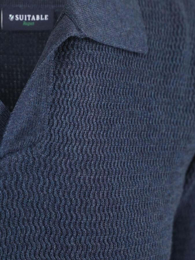 Suitable Sweaters Trui Riva Structure Melange Navy - Foto 3