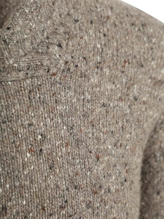 Suitable Trui Shawl Tweed Eco Wool Taupe - Foto 3